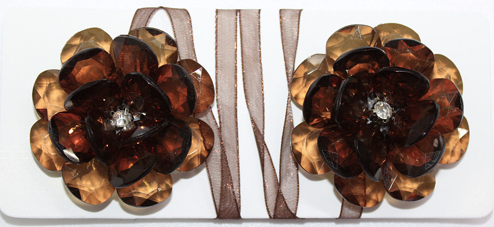 Магніти для штор і гардин (140м) Квітка набір 2 шт Коричневий (81-051) Київ - фото 5