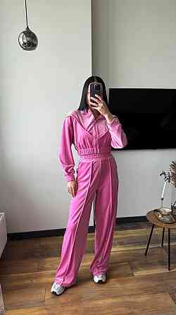 Женский плюшевый костюм тройка: кофта топ и штаны велюр Барби, 42/44 Одесса