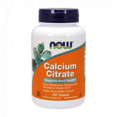 Мінерали Now Foods Цитрат Кальцію, 100 таблеток (NF1230) Вінниця