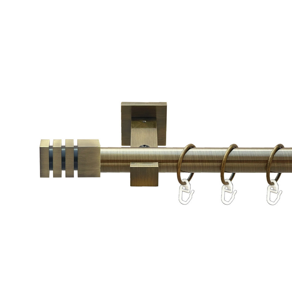 Карниз Orvit Акорда металевий однорядний техно гладка труба кільце металеве Антик 25 мм 160 см (00-00025800) Львів - фото 1