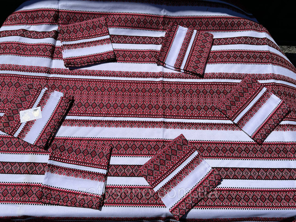 Вышитая скатерть красная на подарок Киев - изображение 10