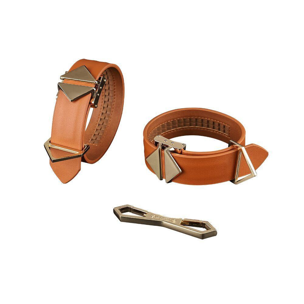 Наручники LOCKINK Wristcuffs/Anklecuffs Brown Set Sex Aura Київ - фото 2