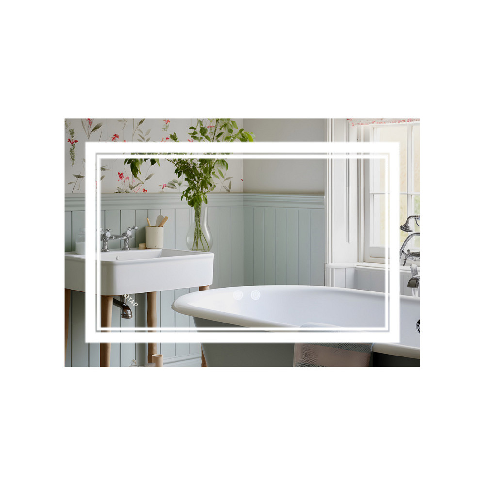 Дзеркало Qtap Cardinal (CA1) 800х600 з LED-підсвіткою Touch, з антизапотіванням, з димером, темп. кольору (3000-6500K) Reverse Київ - фото 13
