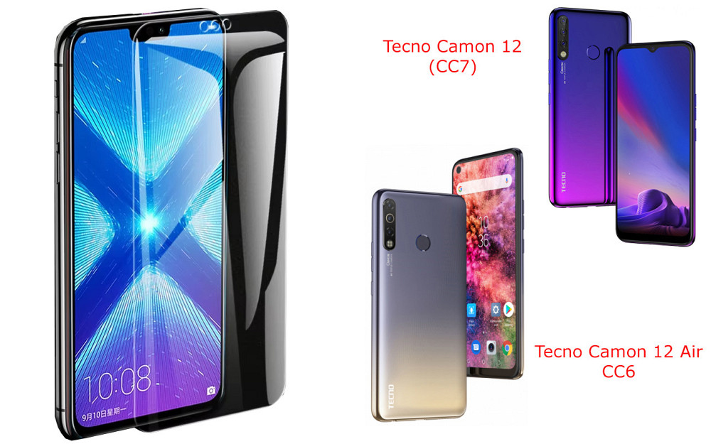 Защитное стекло NeoGlass для Tecno Camon 12 (CC7), Camon 12 Air CC6 – ультрапрозрачное и устойчивое Киев - изображение 2