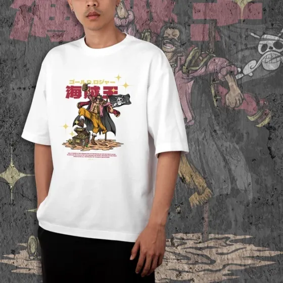 Футболка для подростка мальчика с принтом Ван Пис Gold D Roger WE Размер 160 Anime10241 Днепр