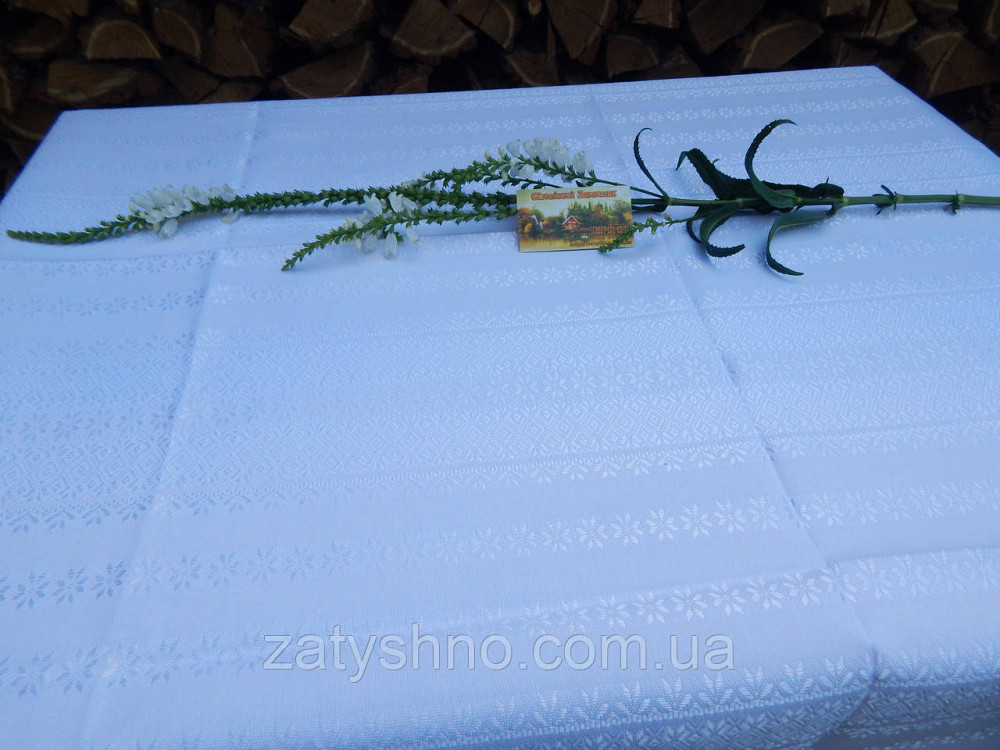 Біла скатертина бавовна Київ - фото 3