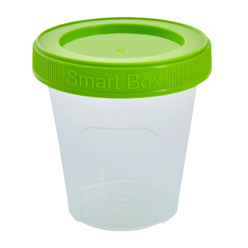 Контейнер 0,24л круглий прозорий/оливковий Smart Box Алеана Житомир