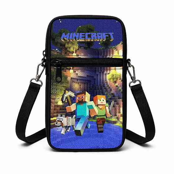 Сумка-чехол для телефона Minecraft детская через плечо, водонепроницаемая мини-сумка (4743) Киев
