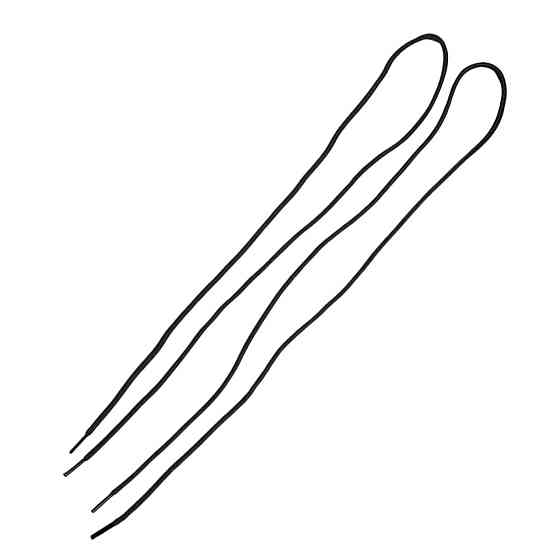 Шнурок взуттєвий міцний чорний круглої форми120 см 2шт Харків