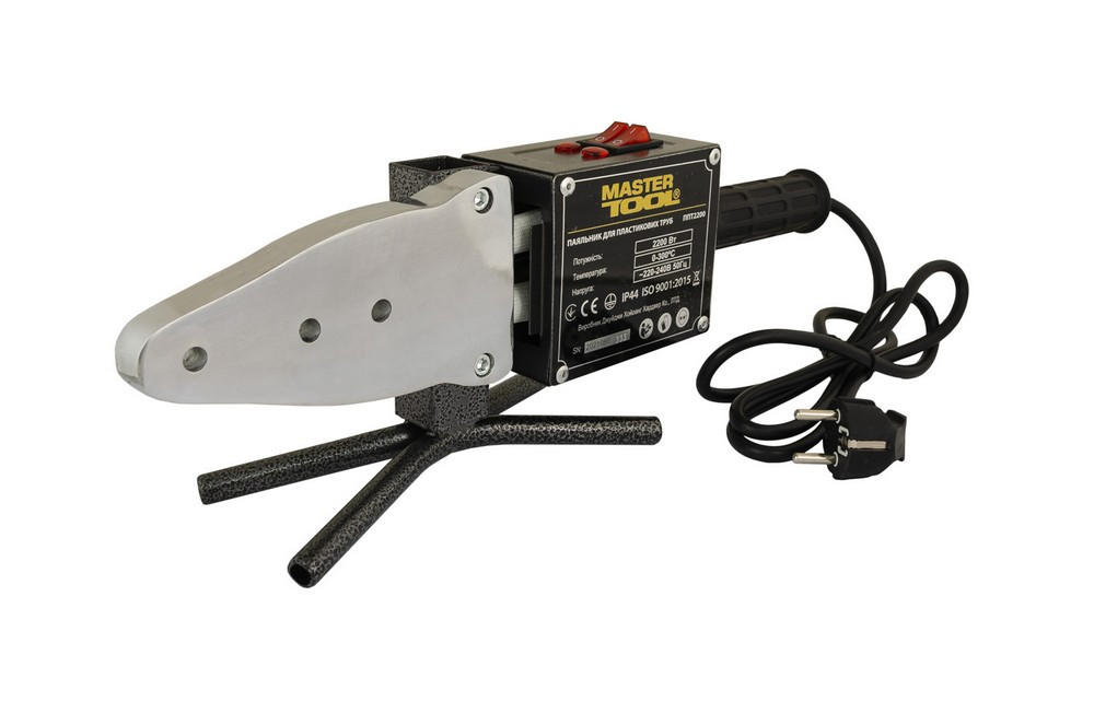 MASTERTOOL Паяльник для пластикових труб MASTERTOOL 20-63 мм 2 режими 1100-2200 Вт/220 V/50 Hz Коломия - фото 1