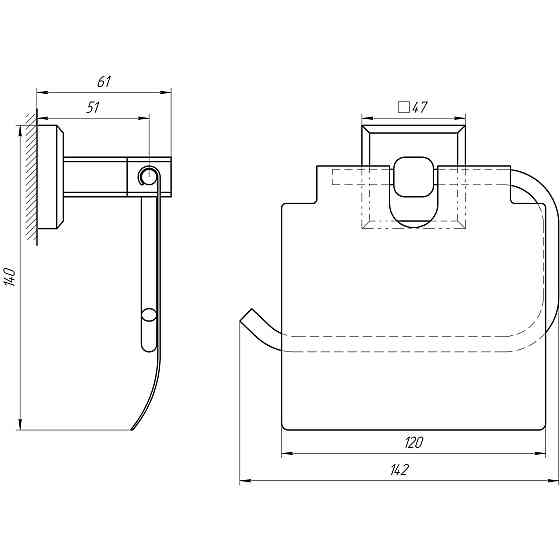 Тримач туалетного паперу TOPAZ TКВ 9926-BL чорний Луцк
