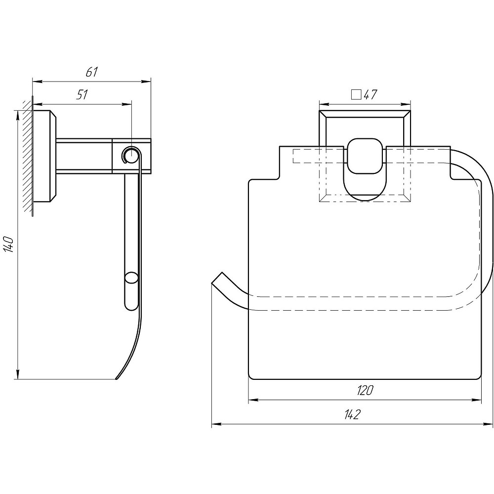 Тримач туалетного паперу TOPAZ TКВ 9926-BL чорний Луцк - изображение 3