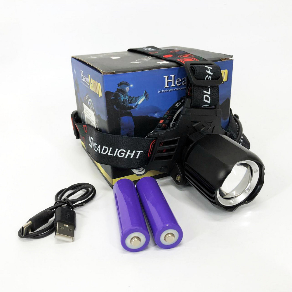 Налобний ліхтар для риболовлі кемпінгу, Ліхтарик діодний налобний, Ліхтар на голову для туристів EN-10 Львів - фото 3