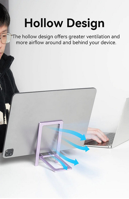 Тримач для телефона Vention Portable Cell Phone Stand Holder for Desk Aluminum Alloy Type Gray (KCZH0) Київ - фото 15