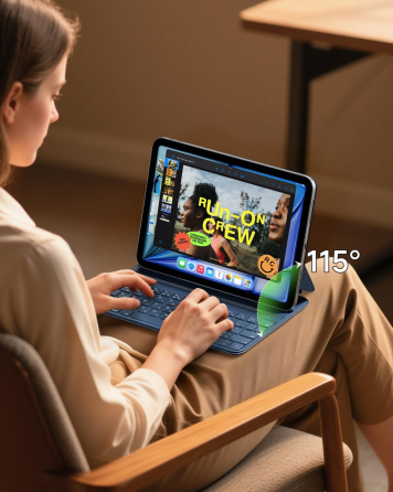 Чохол-клавіатура HOU для iPad 10 10.9" (2022) / iPad 11 11" (2025), магнітний Smart Folio, Bluetooth, синій Київ