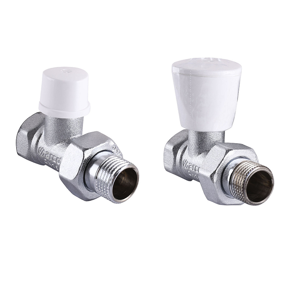 Набір Крани радіаторні прямі ARCO 1/2″ подача + зворотка  KC013 KCM13 Луцк - изображение 1