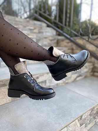 Черевики жіночі D and V чорні натуральна шкіра 36р. (1223) Коломыя