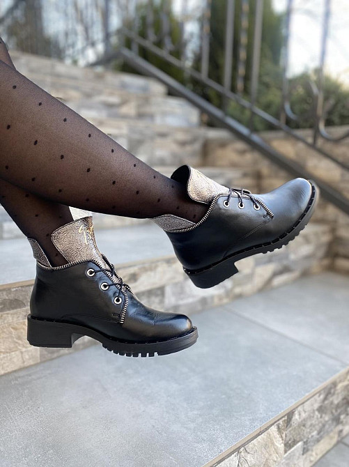 Черевики жіночі D and V чорні натуральна шкіра 36р. (1223) Коломыя - изображение 5