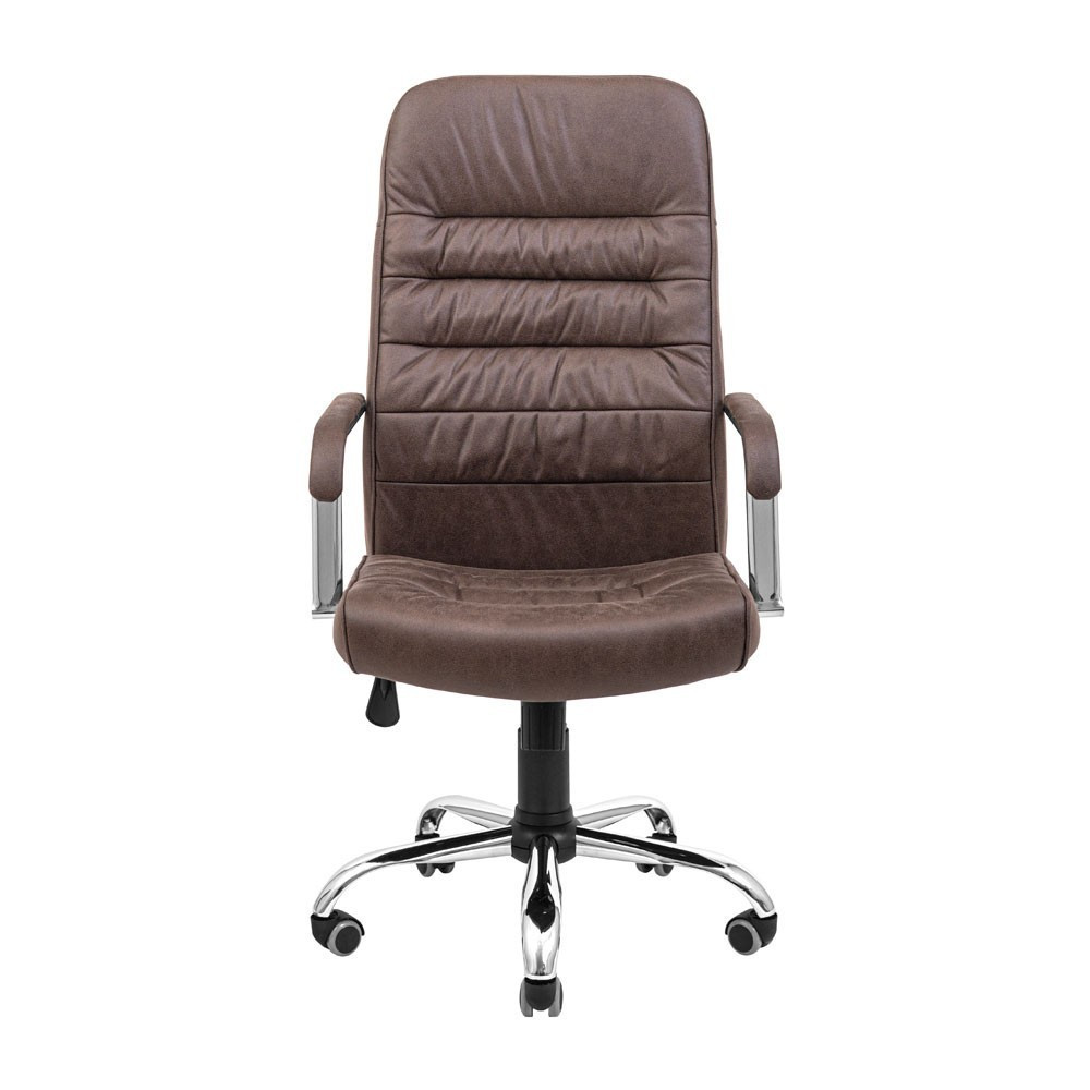 Офисное кресло руководителя Richman Lion Хром M1 Tilt Коричневый Днепр - изображение 2