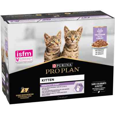 Вологий корм для кішок Purina Pro Plan Kitten Healthy Start Для кошенят З індичкою 10 х 85 г (7613034767646) Вінниця