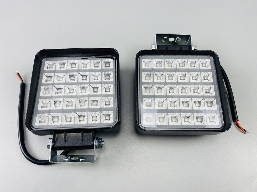Світлодіодна робоча фара для позашляховика квадратна фари дальнього світла 6000K 90W з вимикачем на корпусі Мукачево - фото 8