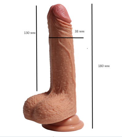 Фалоімітатор "Crowley`s penis", мулат Sex Aura Київ