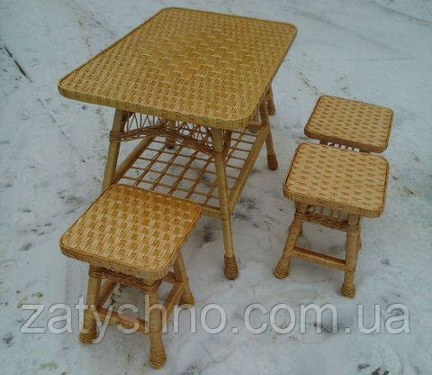 Плетені меблі з лози на кухню Київ - фото 7