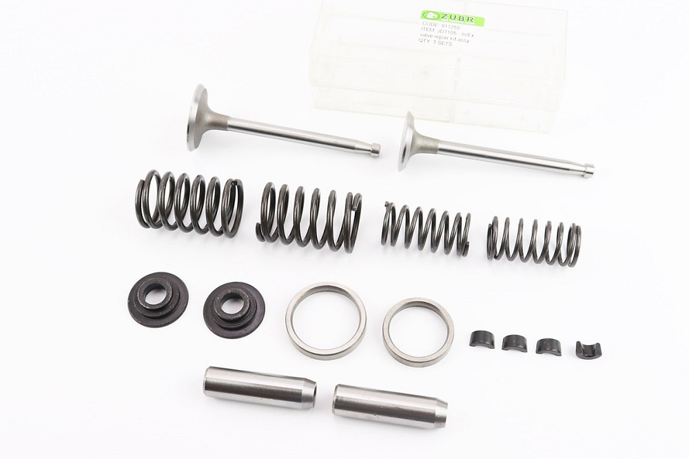 Клапан впускний (h-120; D-44; d-8,9), випускний (h-120; D-38; d-8,9) + клапанний механізмк-кт JD1105 Київ - фото 1