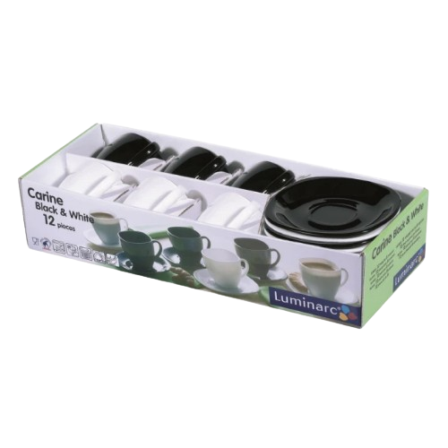 Сервіз чайний Carine Black&White 12 предметів (ч.220мл + блюдце) D2371 Luminarc Житомир - фото 4
