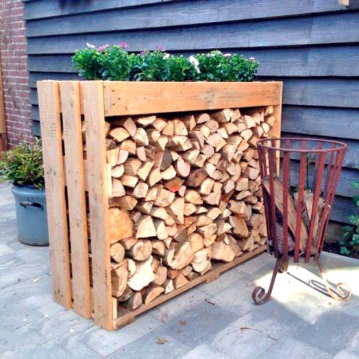 Дровница деревянная 