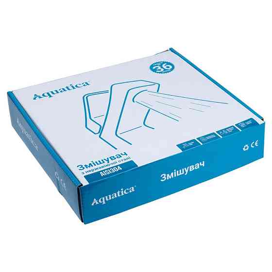 Змішувач KT Ø35 для раковини литий на гайці SS AQUATICA KT-1A170P (9722001) Київ