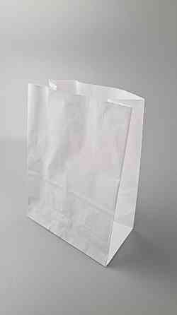 Пакет с дном бумажный крафт белый, 170х90х240, 70г/м2 (25 шт) Харьков