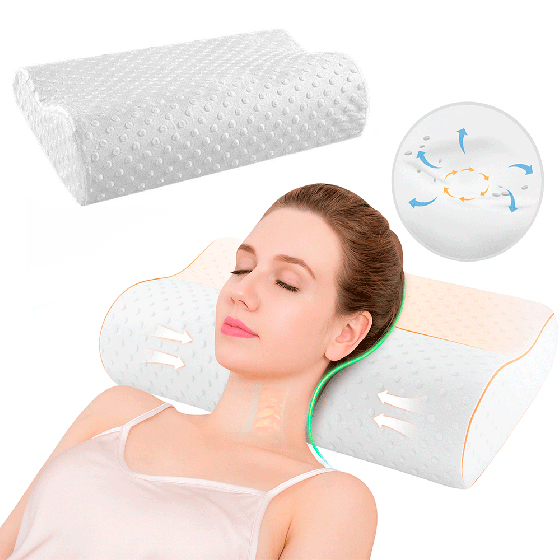 Ортопедична подушка для здорового сну 50х28х7см, GH1188 / Подушка з ефектом пам'яті / Подушка анатомічна Київ