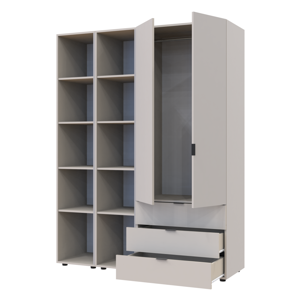 Комплект шкафов для одежды Doros Гелар (3 шт.) 153,9х49,5х203,4 см Кашемир (DRS-011244) Львов - изображение 10