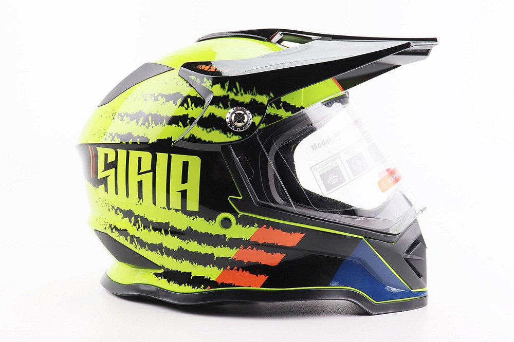 Шолом кросовий/ендуро/АТV зі склом BLD-819-7 L (59-60см), ЧОРНИЙ/ЖОВТО-ПОМАРАНЧЕВИЙ Киев - изображение 3