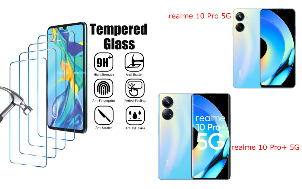 Захисне скло ArmorGlass для realme 10 Pro 5G, realme 10 Pro+ 5G – стійке до подряпин та ударів Київ - фото 1
