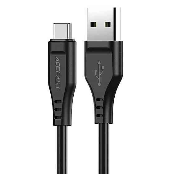 Кабель ACEFAST C3-04 USB to Type-C 3A, 1.2m, TPE, TPE connectors, Black Київ