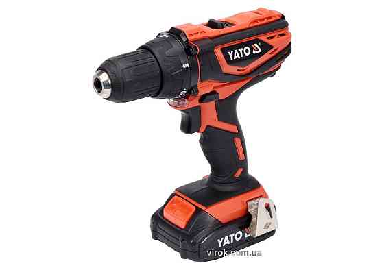 Шуруповерт-дриль акумуляторний YATO : 18V, Li-Ion, 2 Агод, KM- 40 Нм, патрон Ø≤13 мм [5/120] Одесса
