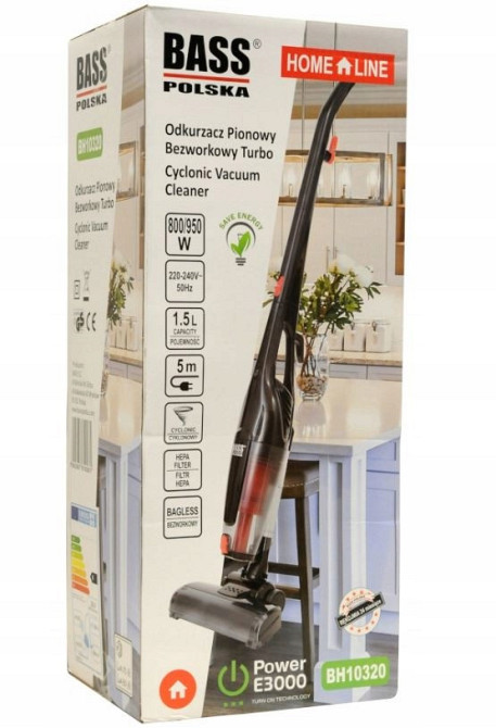 Вертикальный безмешковый пылесос Bass Polska BH 10320 900 Вт с турбощеткой Киев - изображение 10