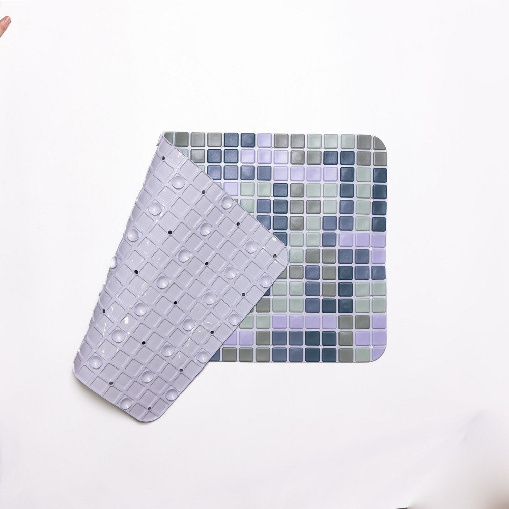 Антиковзкий килимок на присосках для ванни та душу 65×35 (см) силіконовий Синій HP-42-47BL Коломия - фото 2