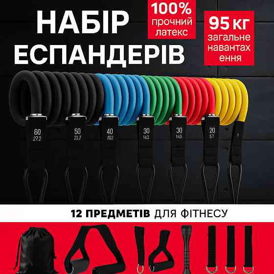 Резина петля фитнес резинка exercise pipe, Эспандер для стрейчинга, Лента эспандер для турника TV-73 Львов