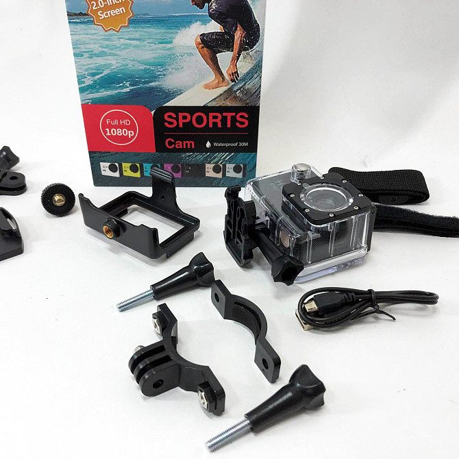 Видеокамеры sport DVR SPORT A7, Action camera hd 1080p, Налобная камера, Экшн камера MD-899 на голову Киев - изображение 10