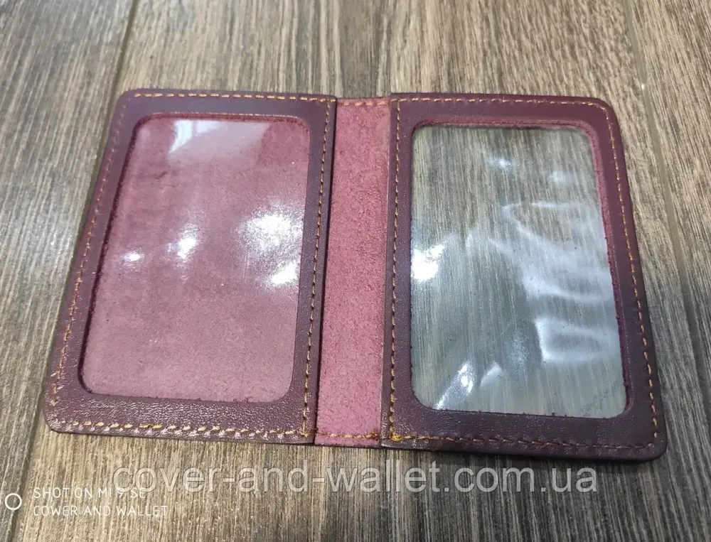 Обкладинка на посвідчення адвоката із прозорим вікном (адвокатура) колір бордовий Київ - фото 2