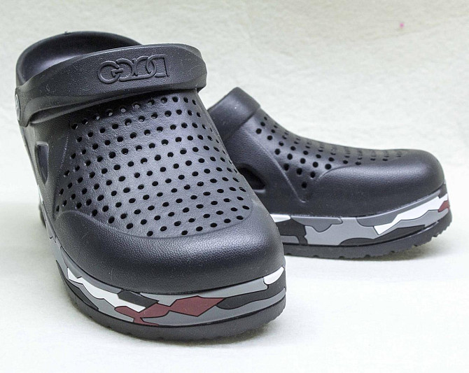 Крокси чорні сабо чоловічі crocs чоловічі літні гумові ляпанці із закритим носком 41 розмір - 26 см Одеса - фото 8