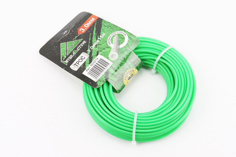 Струна косильна d-3,0mm, 15м "коло", з металевою жилою Киев - изображение 1