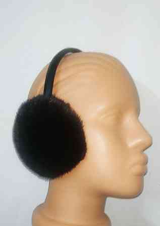 Наушники меховые норковые Черный Харьков