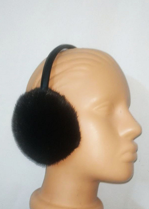 Наушники меховые норковые Черный Харьков - изображение 2