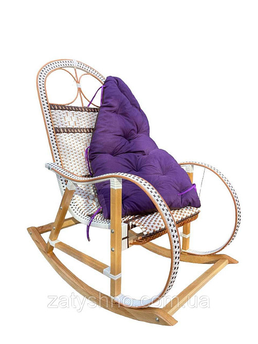Кресло-качалка плетеное из лозы с накидкой Киев - изображение 6