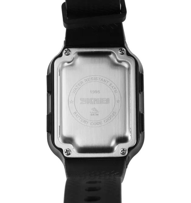 Часы цифровые наручные Skmei 1995 (Черный с черным) Киев - изображение 7