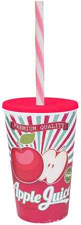 Склянка з трубочкою Herevin Apple Juice 0.65 л (161948-026) (6965040) Київ